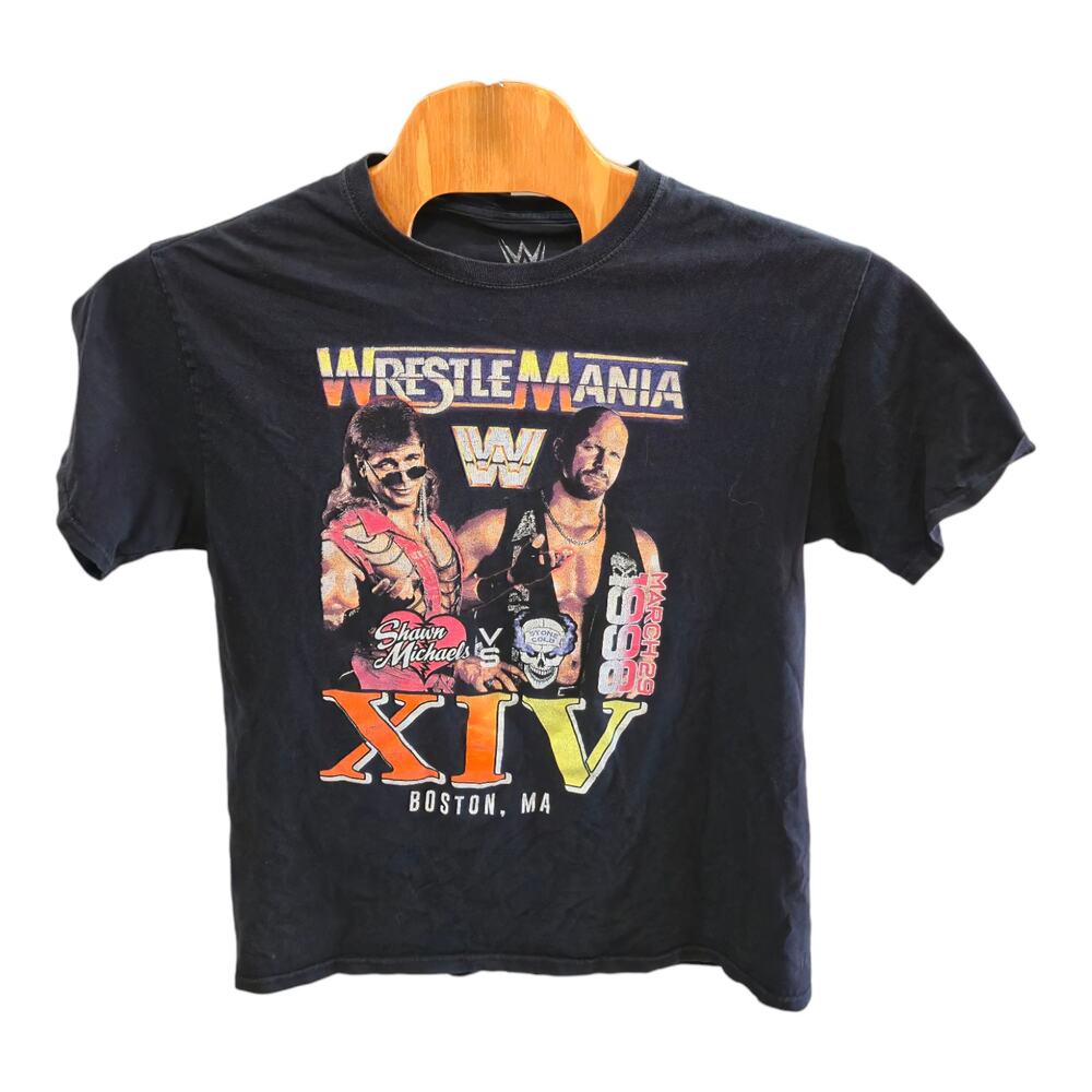 WWE Wrestlemania XIV (1998 Reprint) Boston MA T-Shirt - Large - Preowned